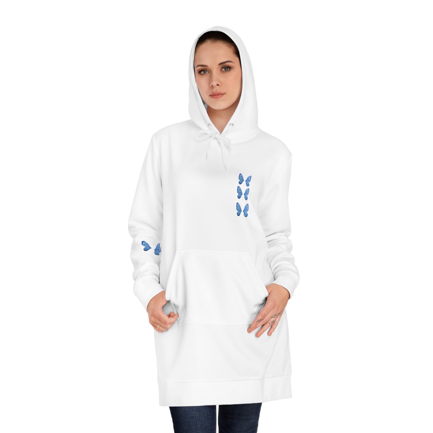 Blue Butterfly Women's Dress Hoodie