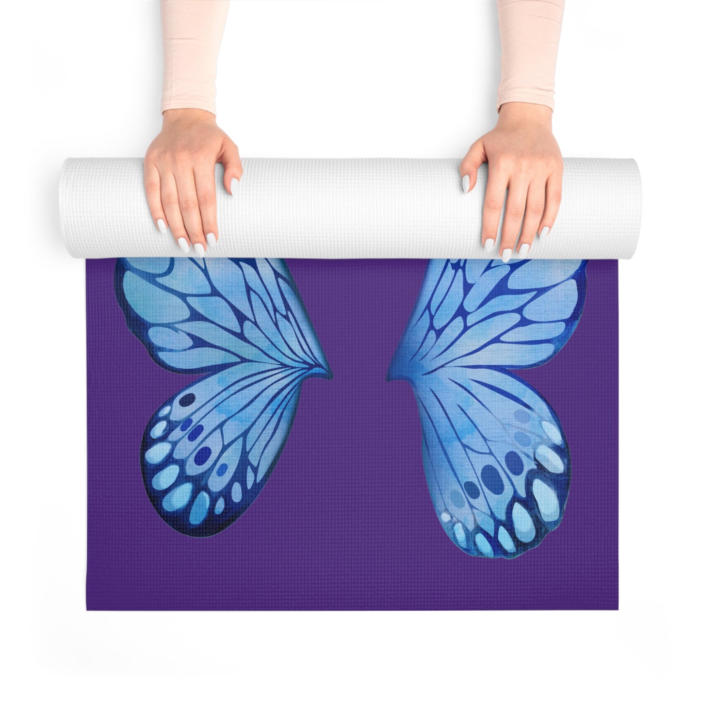 Blue Butterfly Foam Yoga Mat